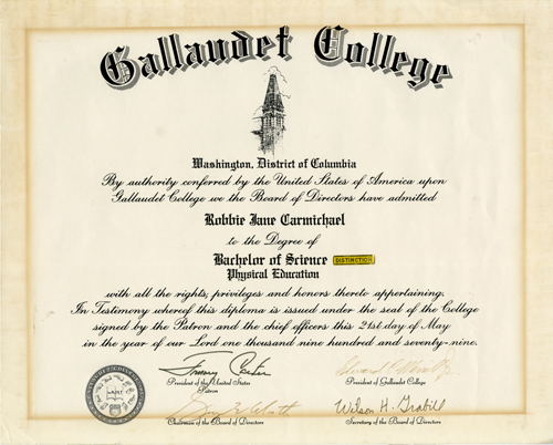 Robbie Jane Carmichael Diploma