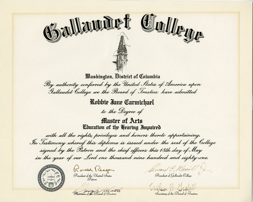 Robbie Jane Carmichael Diploma