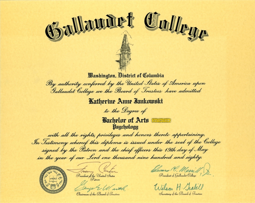 Katherine Jankowski Diploma