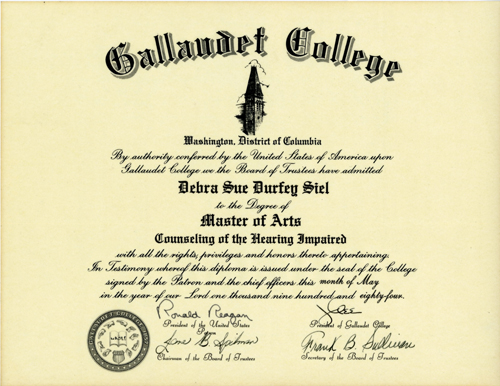 Debra Siel Lawson Diploma