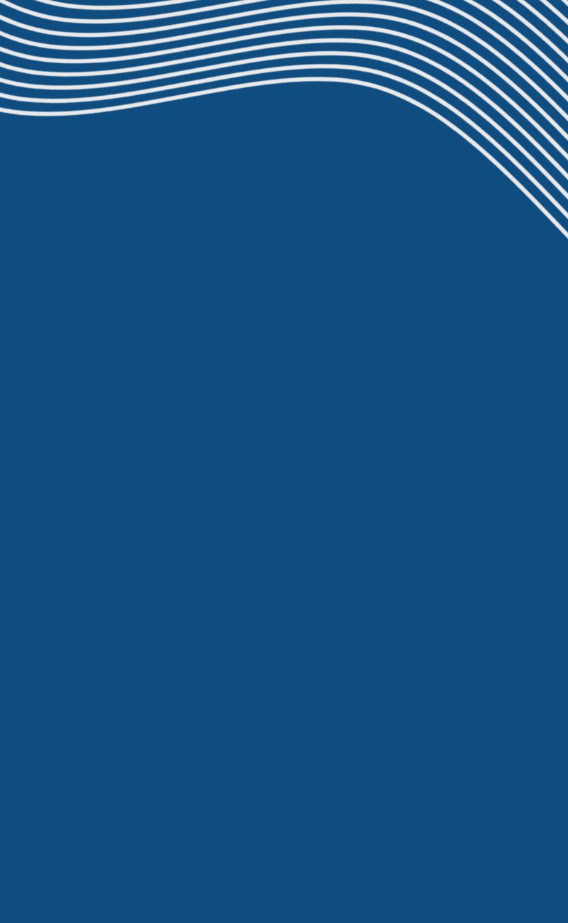 A solid blue background with a wavy white line design at the top.